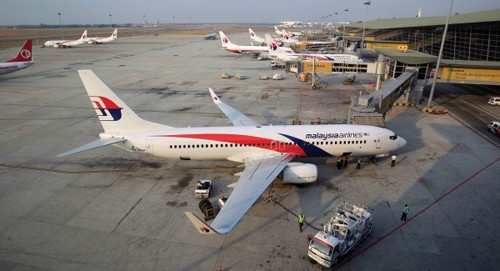 Các máy bay của Malaysia Airlines tại sân bay quốc tế Kuala Lumpur. 