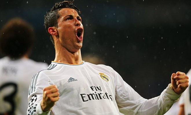 Ronaldo đã san bằng kỳ lục ghi ban của Messi tại Champions League.