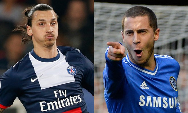 Hazard và Ibrahimovic sẽ đổi chỗ cho nhau.