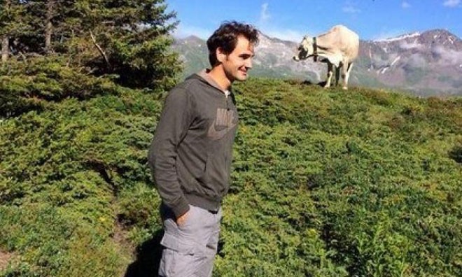 Federer thuê hẳn ngọn núi để tập luyện.