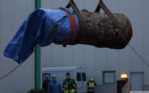 Quả bom nặng 2 tấn được phát hiện ở Dortumund vào năm ngoái.