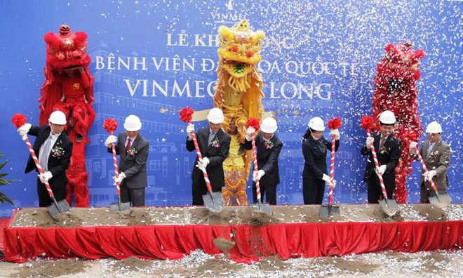 Nghi thức khởi công công trình bệnh viện Vinmec Hạ Long