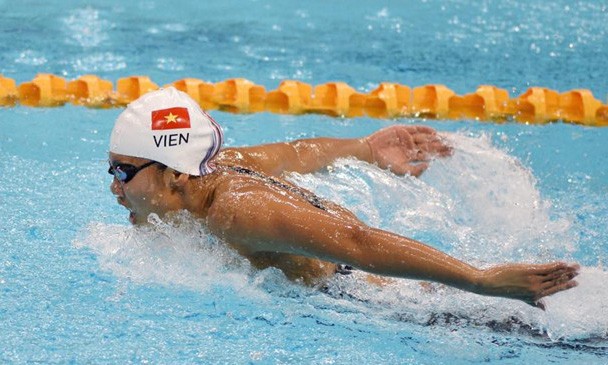 Ánh Viên giành chiến thắng thuyết phục ở nội dung 200m bơi bướm. Ảnh: Zing