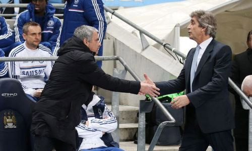 Jose Mourinho (trái) và Manuel Pellegrini (Ảnh: Mirror)