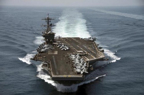 Tàu sân bay USS Theodore Roosevelt của hải quân Mỹ. Ảnh: Reuters 