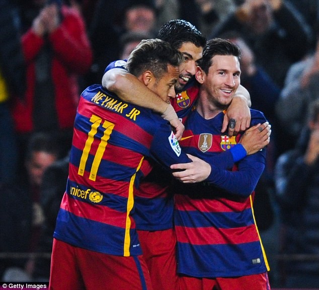 Neymar đang chơi cực kỳ ăn ý cùng Messi và Suarez