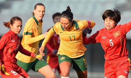 Đội tuyển nữ Việt Nam không thể ngăn các cô gái Australia