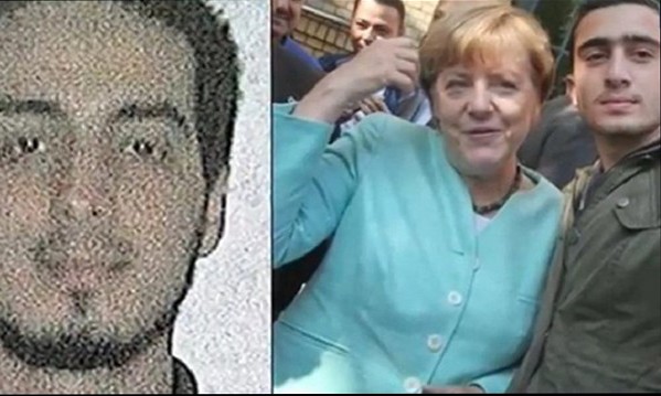 Thực hư bức ảnh bà Merkel chụp cùng nghi phạm khủng bố Bỉ