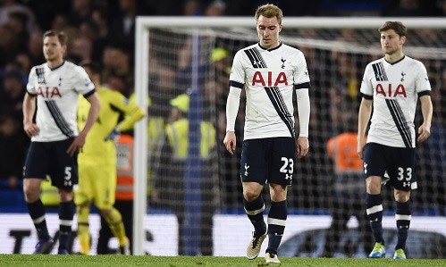 Nỗi thất vọng của cầu thủ Tottenham. Ảnh: Reuters.