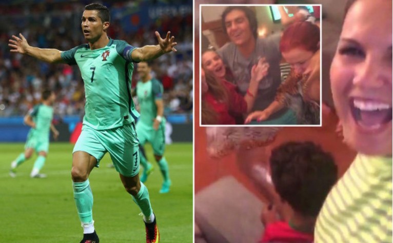 Thắng xứ Wales, người thân Ronaldo ăn mừng 'vỡ nhà'