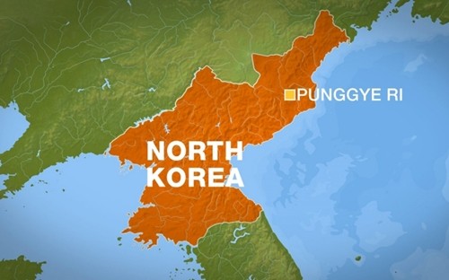 Vị trí khu vực thử hạt nhân Pyunggye-ri, Triều Tiên. Đồ họa: Al Jazeera.