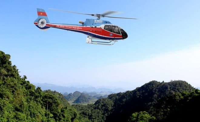 Máy bay EC130 của Tổng công ty bay trực thăng Việt Nam.