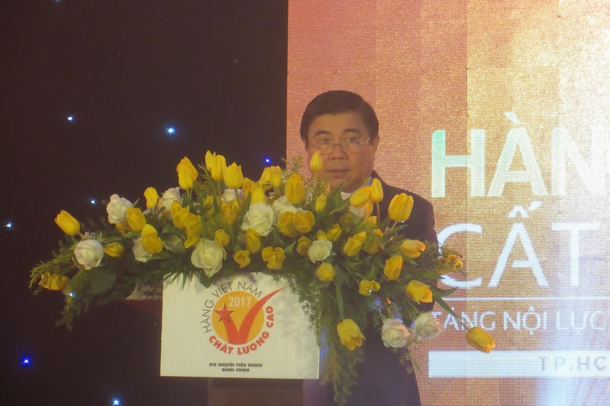 Ông Nguyễn Thành Phong – Chủ tịch UBND TP phát biểu tại lễ công bố