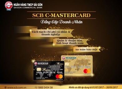 SCB ra mắt thẻ thanh toán dành cho doanh nghiệp