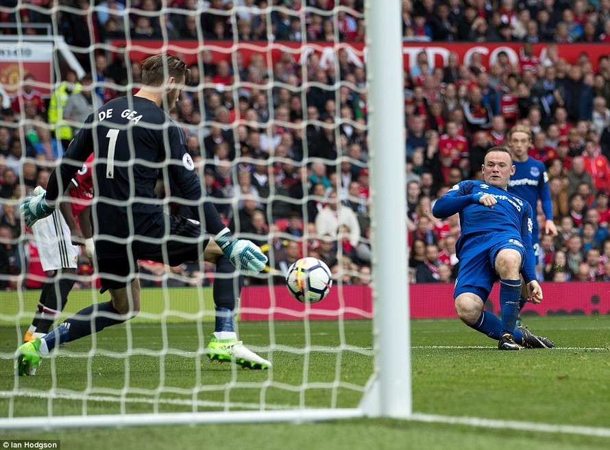 Trong ngày tiền đạo Wayne Rooney trở lại Old Trafford, Everton đã phải nhận kết cục buồn khi để M.U vùi dập bằng 4 bàn không gỡ. 