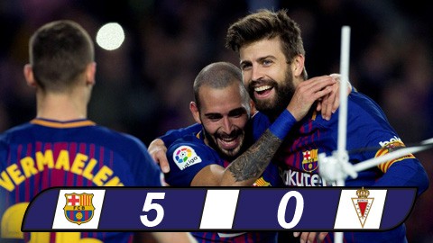 Vắng Messi, Barca vẫn thắng 5 sao ở Cúp Nhà vua