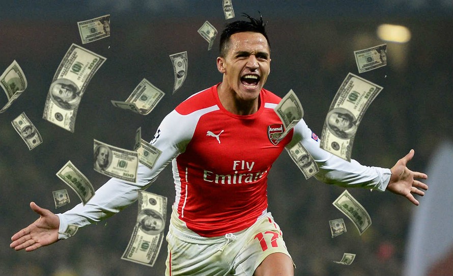 Man Utd sẽ tiêu tốn tổng cộng 180 triệu bảng để sở hữu Sanchez trong vòng 4 năm rưỡi tới.