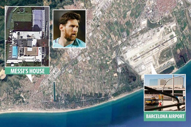 Nhà của Messi cách sân bay Barcelona khoảng 10km