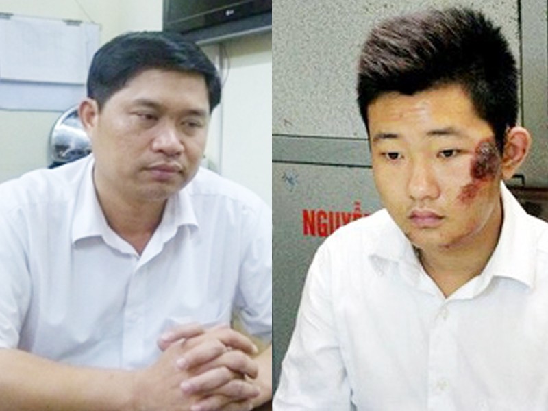 Hai bị cáo Nguyễn Mạnh Tường sĩ Tường (trái) và Đào Quang Khánh 