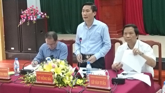 Ông Vũ Hồng Bắc - Chủ tịch UBND tỉnh Thái Nguyên chủ trì buổi họp báo