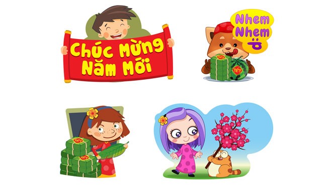 Viber 'chào' Việt Nam bằng bộ sticker Tết