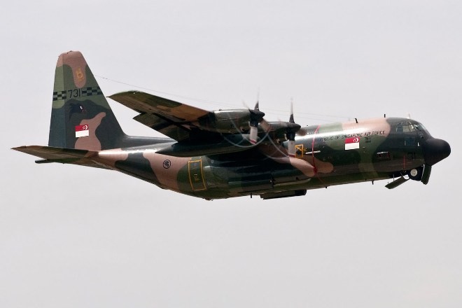 C130 Hercules của Singapore tham gia tìm kiếm cứu hộ máy bay mất tích