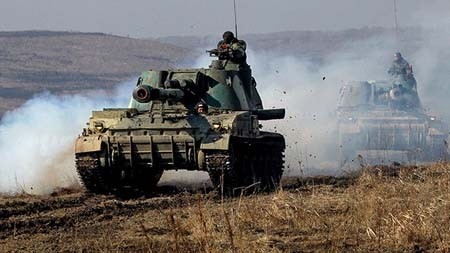 Xe tăng Nga trong một cuộc tập trận