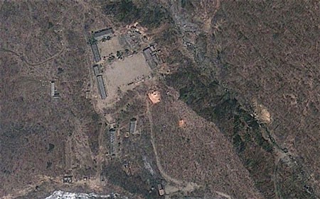 Ảnh vệ tinh chụp ngày 18/4 cho thấy hoạt động tại bãi thử Punggye-ri gia tăng.