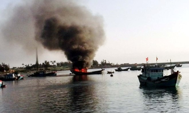 Thời gian gần đây nhiều tàu cá của ngư dân Lý Sơn bị cháy do nhiều nguyên nhân khác nhau. 