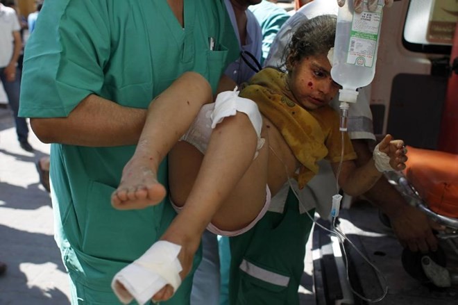 Nhiều trẻ em trở thành nạn nhân trong cuộc xung đột ở Gaza (Nguồn: AFP)
