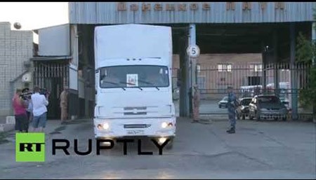 Toàn bộ xe tải chở hàng viện trợ của Moscow rời khỏi khu vực biên giới