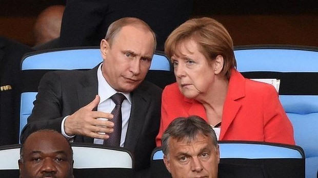 Tổng thống Nga Vladimir Putin và Thủ tướng Đức Angela Merkel có mối quan tâm chung về Ukraine (Nguồn: Getty)