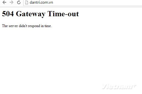 Hàng loạt website tin tức Việt Nam bị lỗi truy cập