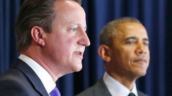Tổng thống Mỹ Obama và Thủ tướng Anh Cameron. (Nguồn: Reuters)