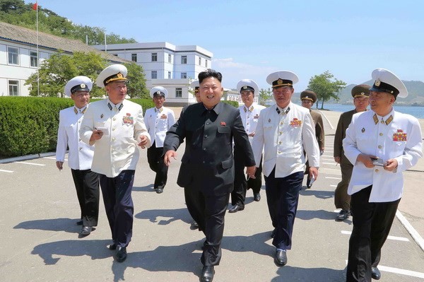 Nhà lãnh đạo Triều Tiên thăm 1 đơn vị quân đội. Ảnh: KCNA. 