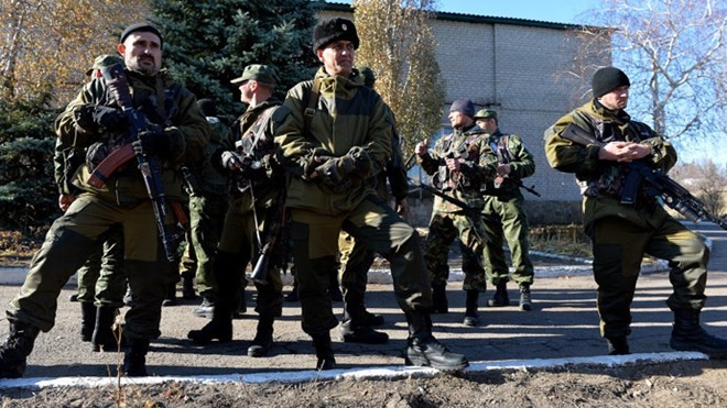 Các tay súng ly khai ở Donetsk. (Nguồn: RIA Novosti)