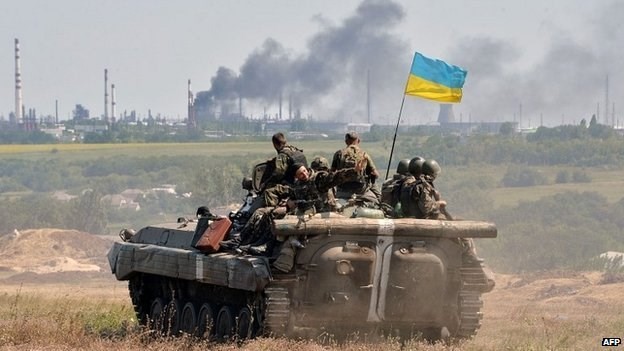 Quân đội Ukraine tại khu vực miền Đông. (Nguồn: AFP)