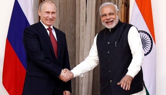 Thủ tướng Ấn Độ Narendra Modi và Tổng thống Nga Putin. (Nguồn: punjabupdate.com)