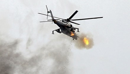 Trực thăng bị rơi gần thủ đô của Ukraine. Ảnh minh họa