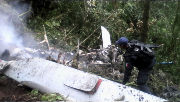 Địa điểm chiếc máy bay rơi. (Nguồn: SSP Oaxaca)