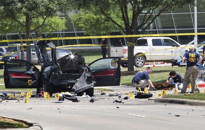 Hiện trường vụ xả súng tại bang Texas. (Nguồn: Reuters)