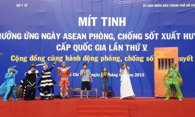 Hình ảnh tại lễ mít tinh hưởng ứng “Ngày ASEAN phòng, chống sốt xuất huyết 15/6” lần thứ 5 tại TPHCM. Ảnh: Quốc Ngọc