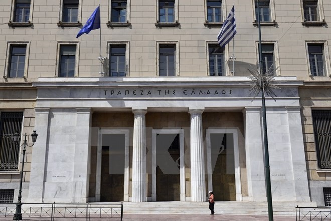 Trụ sở Ngân hàng Trung ương Hy Lạp tại Athens. (Nguồn: AFP/ TTXVN)