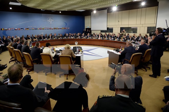 Hội nghị Bộ trưởng Quốc phòng NATO diễn ra ngày 24/6 tại Brussels, Bỉ. Ảnh: TTXVN/Vietnam+