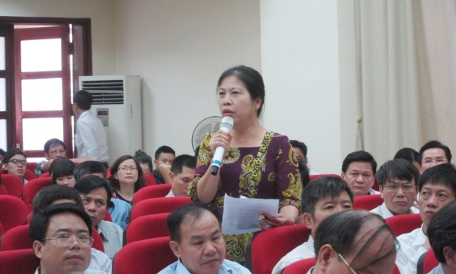 Theo bà Trương Thị Việt Hương, Kiểm toán trưởng khu vực 4, Tổng KTNN thì Sabeco phải thực hiện nghiêm theo kết luận của KTNN (ảnh Văn Kiên)