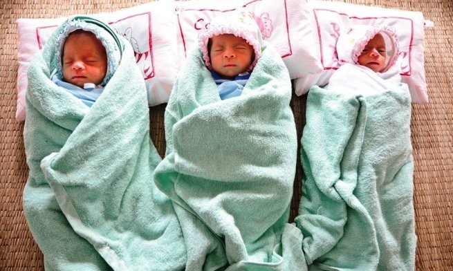 Ca sinh ba cùng trứng hiếm gặp tại Nghệ An