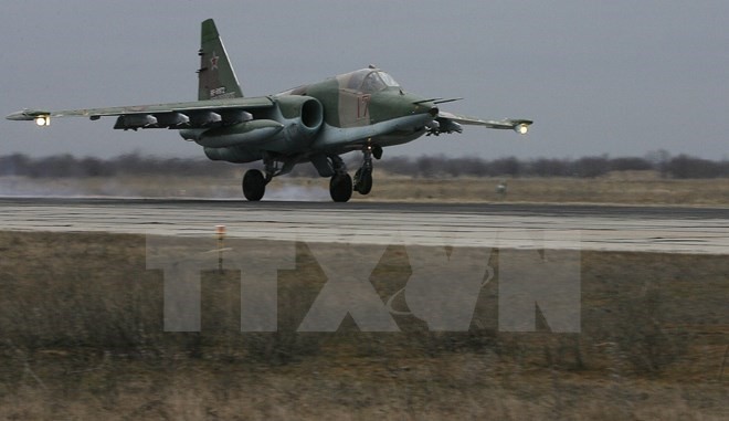 Máy bay Su-25 của không quân Nga. (Nguồn: AFP/TTXVN)