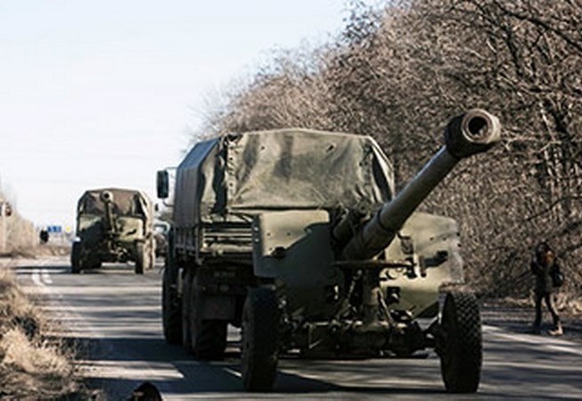Pháo cỡ nòng dưới 100mm của Ukraine. (Nguồn: AP)