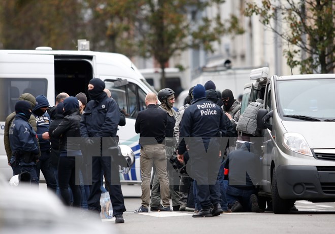 Cảnh sát Bỉ tiến hành chiến dịch truy quét khủng bố tại Molenbeek thuộc Brussels. (Nguồn: THX/TTXVN)