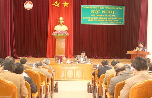  Hội nghị hiệp thương lần hai tại Hà Tĩnh đã đồng ý để ông Lê Đình Sơn rút khỏi danh sách sơ bộ người ứng cử đại biểu Quốc hội khóa 14.